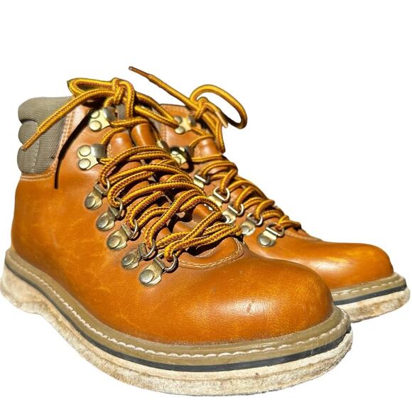 Simms Wading Shoe Fishing Boots Lace Up Leather Comfort Outdoor Brown US 7 - Picture 1 of 7